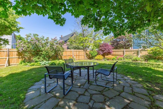 view of patio / terrace featuring a fenced backyard