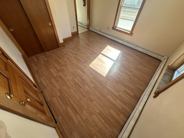 interior space featuring light hardwood / wood-style floors and a closet