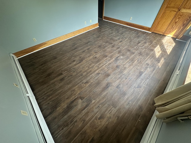 interior space featuring dark hardwood / wood-style floors