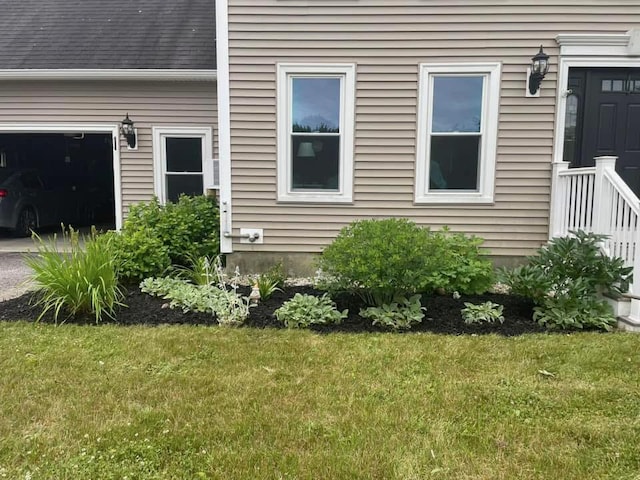 view of property exterior featuring a yard