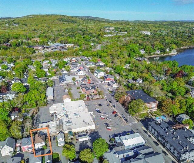 54 Greeley Ave, Bar Harbor, ME 04609 - view of property location with property boundaries highlighted and a large body of water