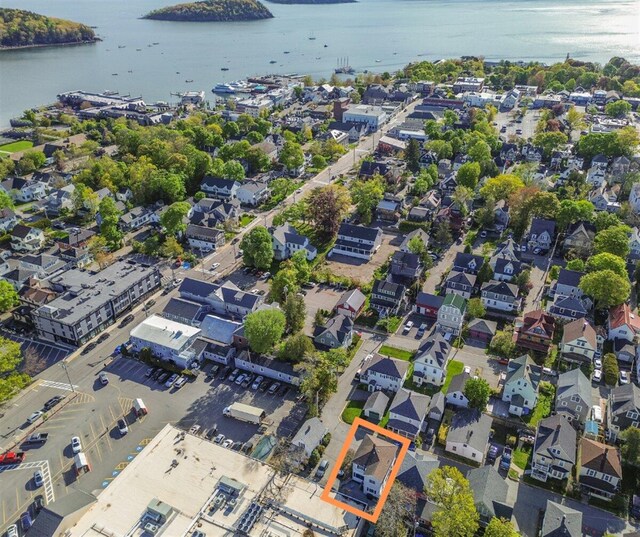 54 Greeley Ave, Bar Harbor, ME 04609 - view of property location with a large body of water and property boundaries highlighted