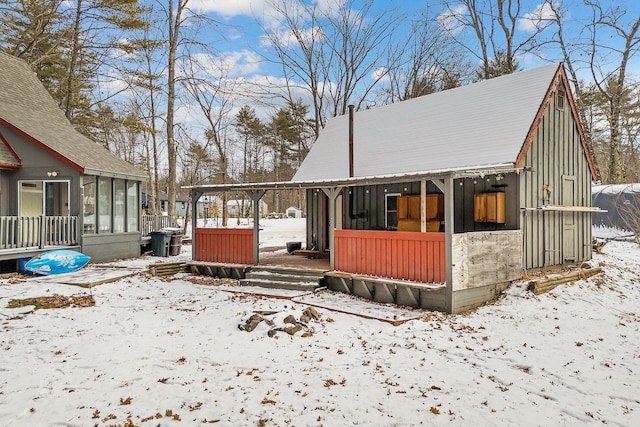 exterior space with a sunroom