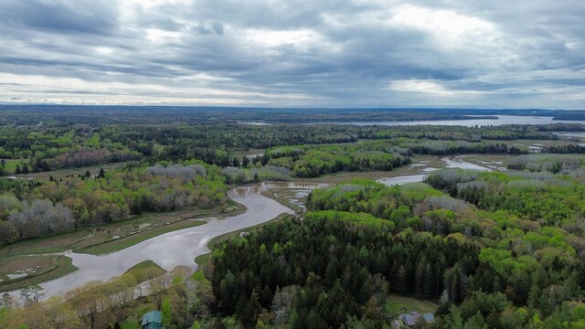 751 Kennedy Hwy, Milbridge, ME 04658 - aerial view of property and surrounding area with a forest and a large body of water