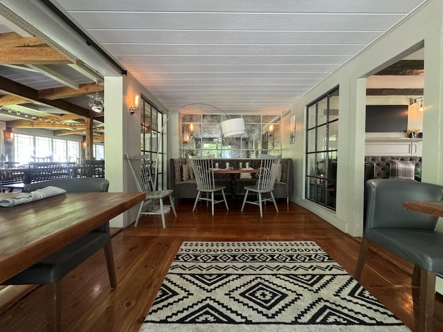 dining room featuring dark hardwood / wood-style floors