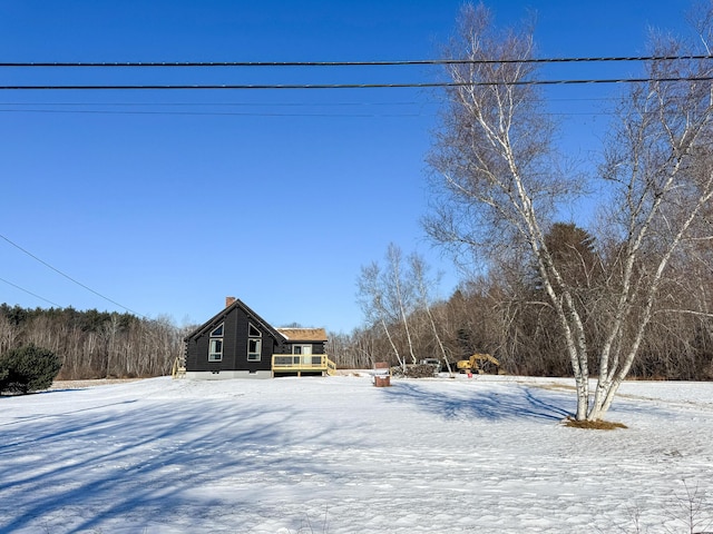 view of snowy yard