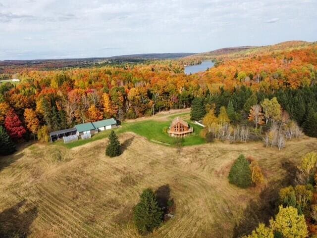 55 Brown Rd, Oakfield, ME 04763 - bird's eye view with a rural view