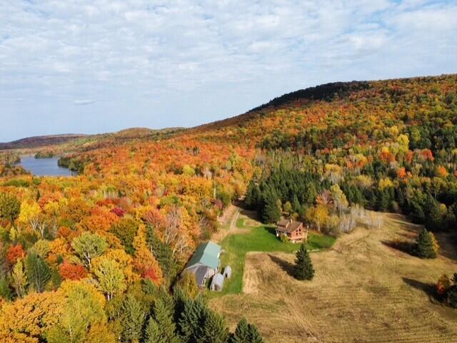 55 Brown Rd, Oakfield, ME 04763 - birds eye view of property