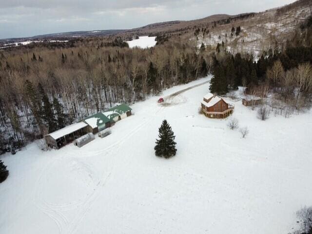 55 Brown Rd, Oakfield, ME 04763 - view of snowy aerial view