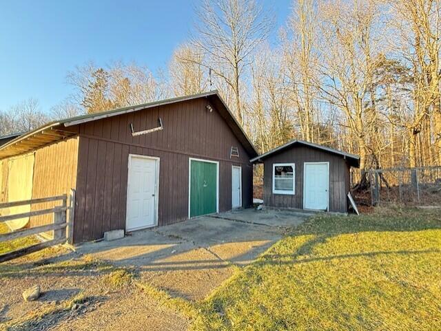55 Brown Rd, Oakfield, ME 04763 - view of outbuilding featuring a lawn