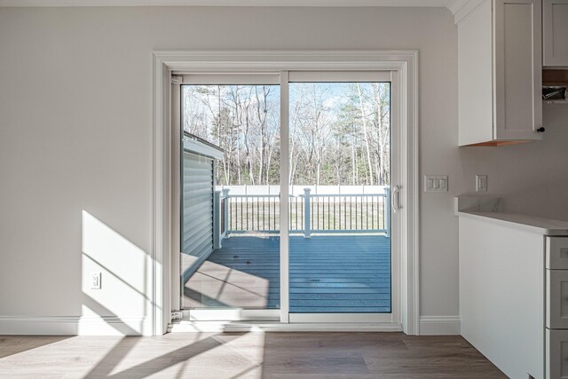 entryway featuring light hardwood / wood-style floors