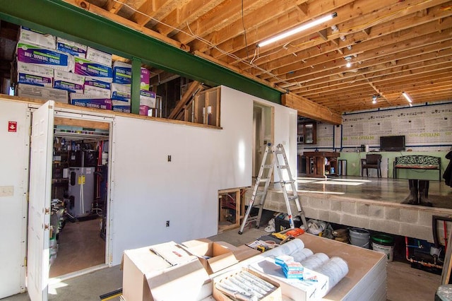 miscellaneous room with concrete flooring