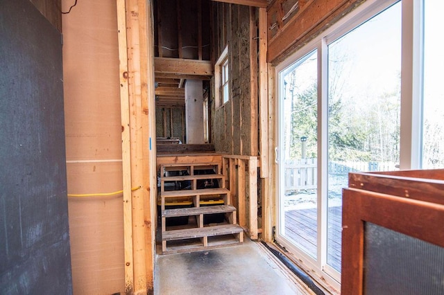 miscellaneous room with concrete flooring