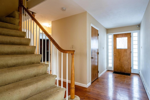 foyer featuring hardwood / wood-style floors