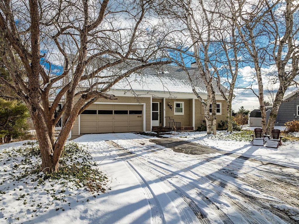 36 Acadia Dr, Rockland, ME 04841 - view of front facade with a garage