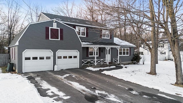 front of property featuring a garage