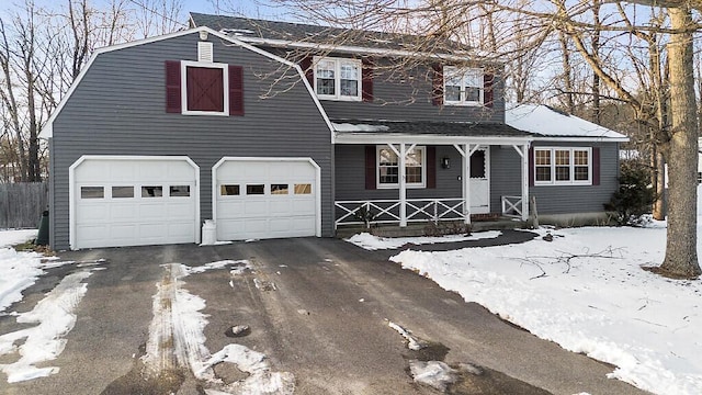 front of property featuring a garage