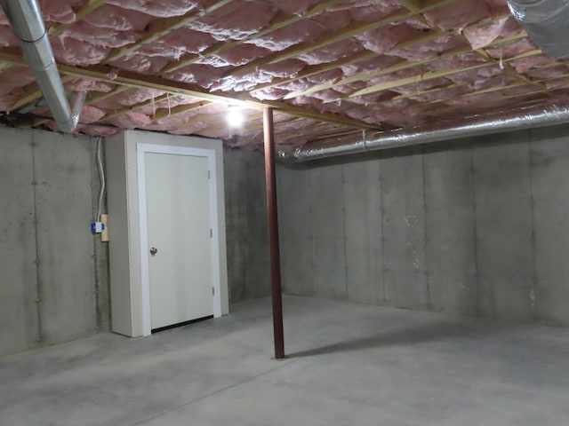 view of basement