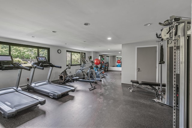 view of exercise room