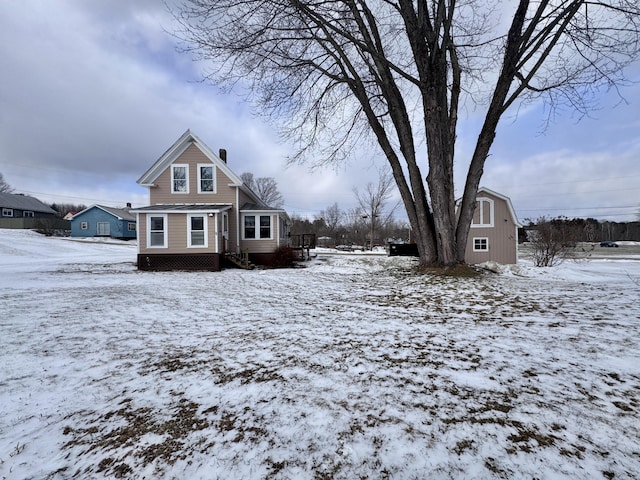 view of snowy yard