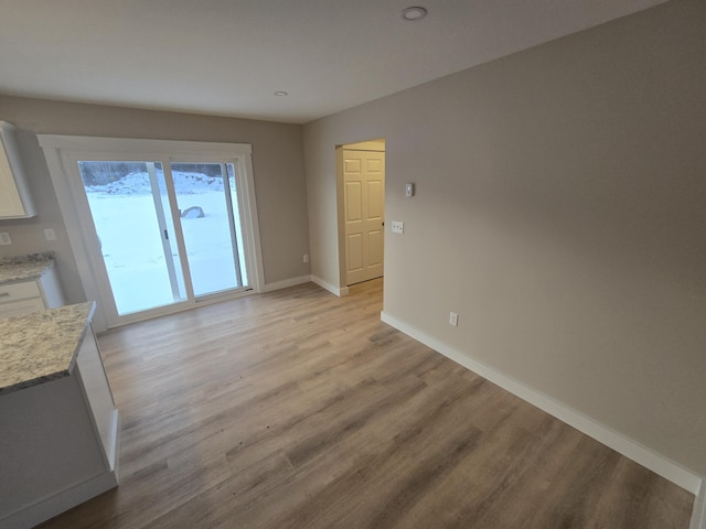 interior space featuring light hardwood / wood-style floors