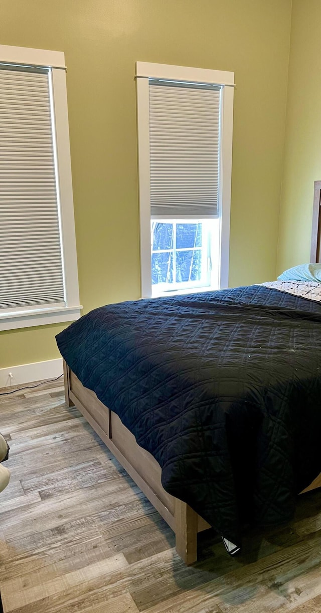 bedroom featuring light hardwood / wood-style flooring