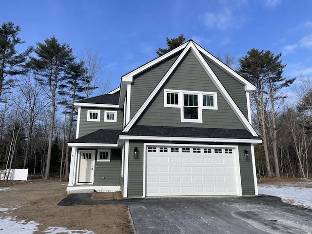 view of front of house featuring a garage