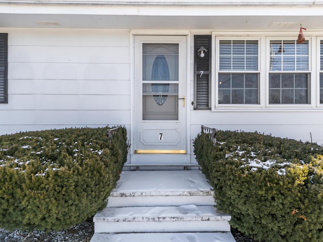 view of doorway to property