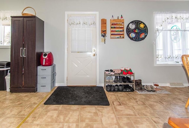 foyer with plenty of natural light