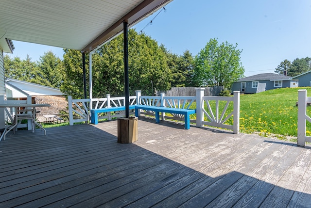 186 Mountain View Ave, Madawaska, ME 04756 - view of wooden deck