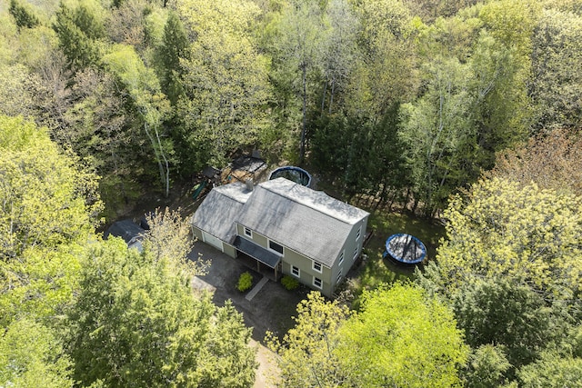 16 Hayden Hill Rd, Litchfield, ME 04350 - view from above of property with a heavily wooded area