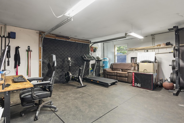 16 Hayden Hill Rd, Litchfield, ME 04350 - garage featuring a desk