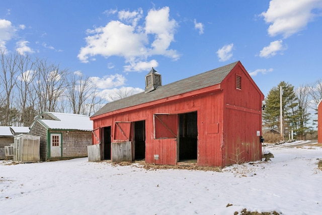 view of snow covered structure