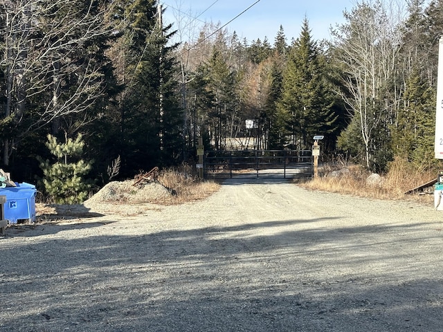 view of road featuring a gate, driveway, and a gated entry