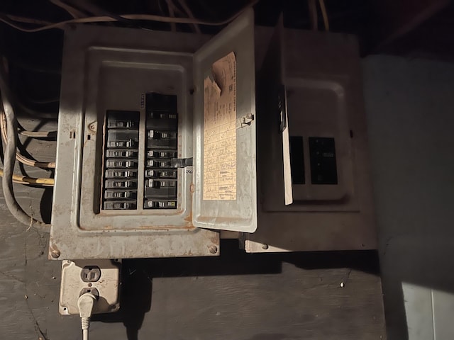 utility room featuring electric panel