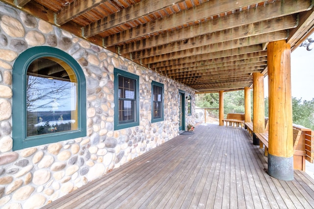 view of wooden terrace