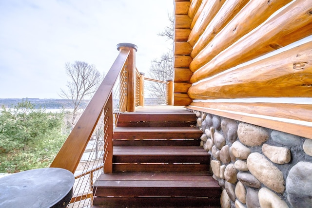 view of stairway