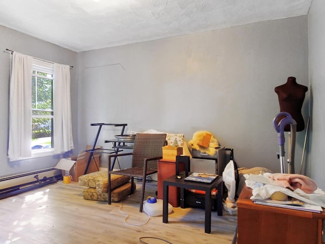 interior space with light hardwood / wood-style floors