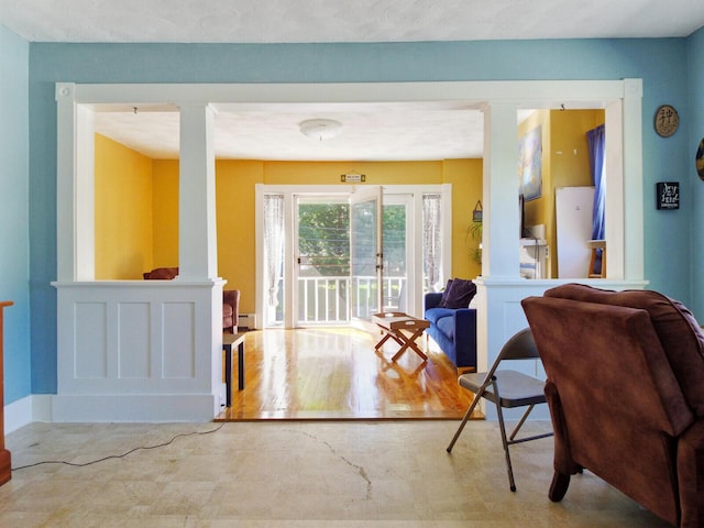 doorway featuring ornate columns