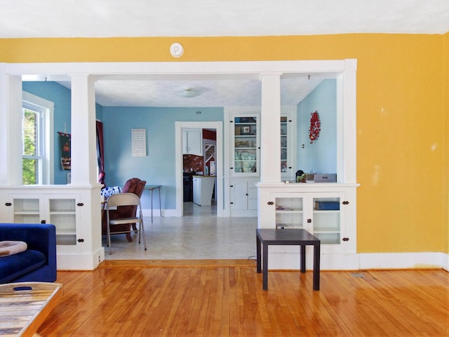 interior space featuring light hardwood / wood-style flooring