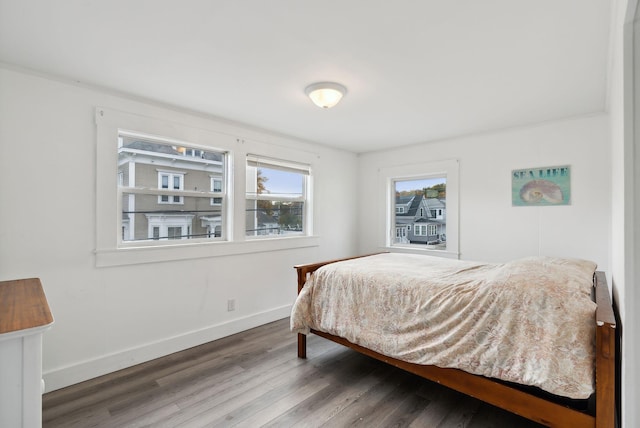 bedroom featuring wood-type flooring