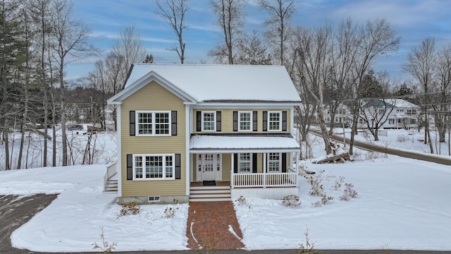 view of front of house with covered porch