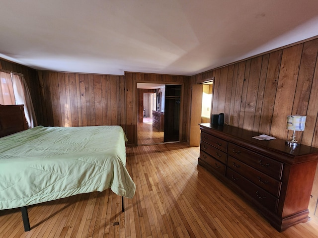 bedroom featuring light wood-type flooring