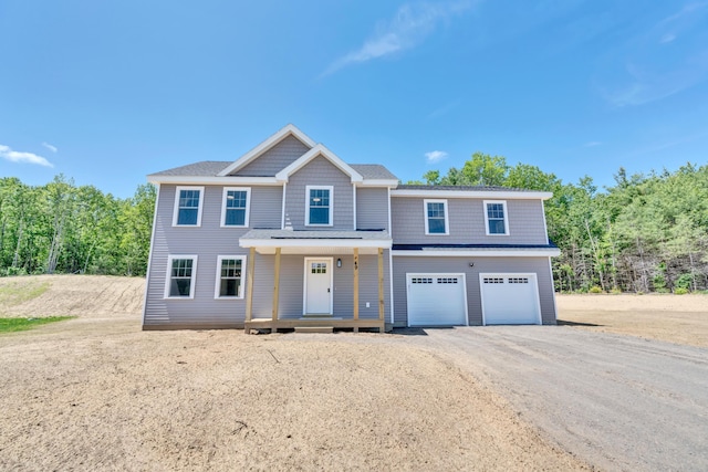 view of front of house featuring a garage