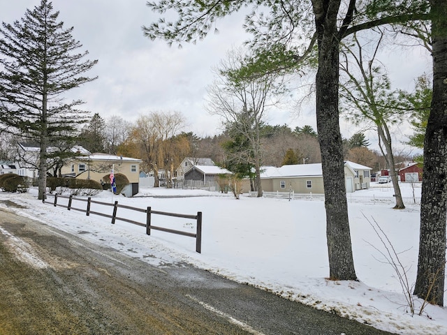 view of snowy yard