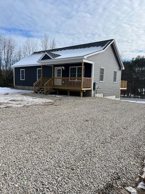 view of front of home featuring covered porch