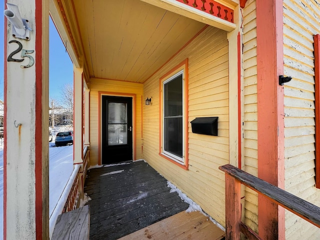 view of doorway to property