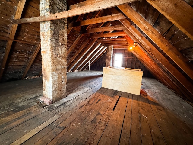 view of attic