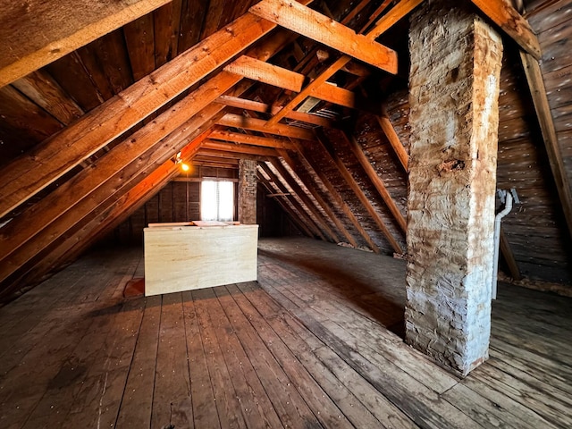 view of attic