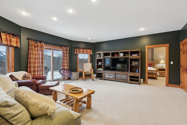 view of carpeted living room